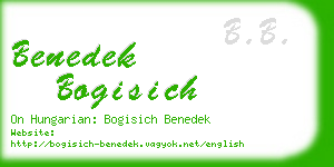 benedek bogisich business card